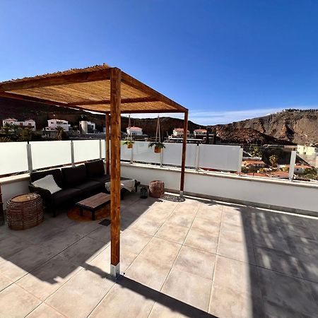 Dream Villa With Heated Pool, Rooftop & Ocean Views Mogán Exteriér fotografie