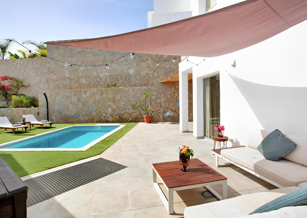 Dream Villa With Heated Pool, Rooftop & Ocean Views Mogán Exteriér fotografie
