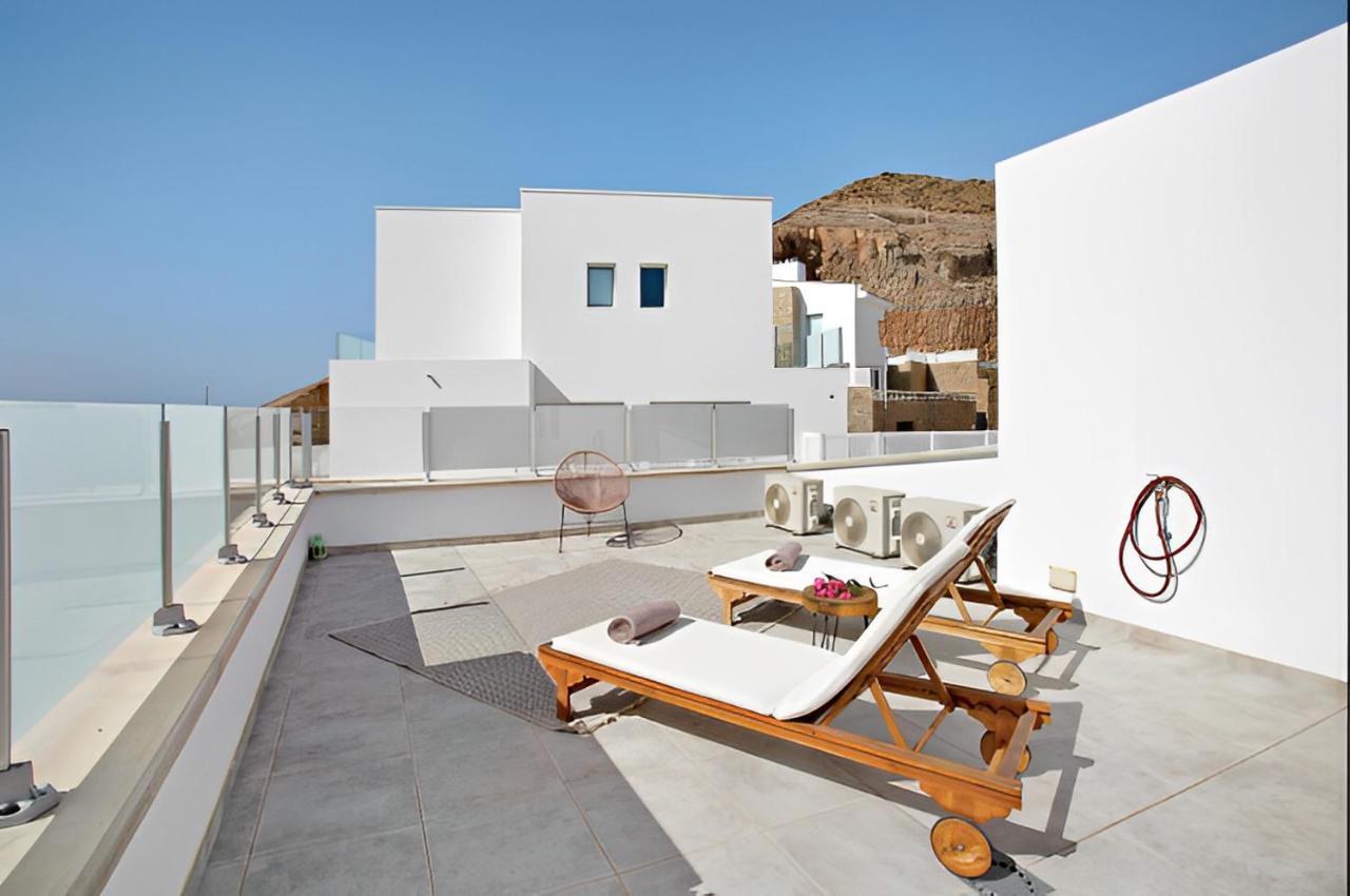 Dream Villa With Heated Pool, Rooftop & Ocean Views Mogán Exteriér fotografie