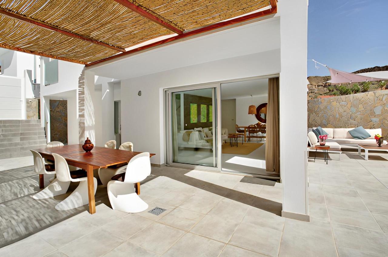 Dream Villa With Heated Pool, Rooftop & Ocean Views Mogán Exteriér fotografie