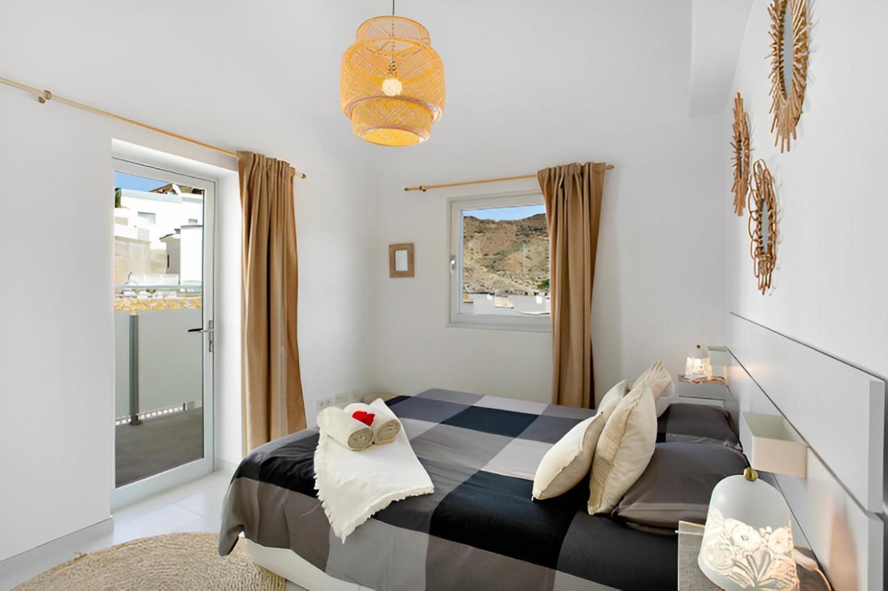 Dream Villa With Heated Pool, Rooftop & Ocean Views Mogán Exteriér fotografie